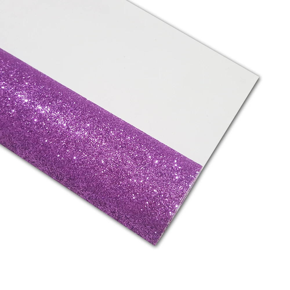 Leather fabric with glitter in different colors
