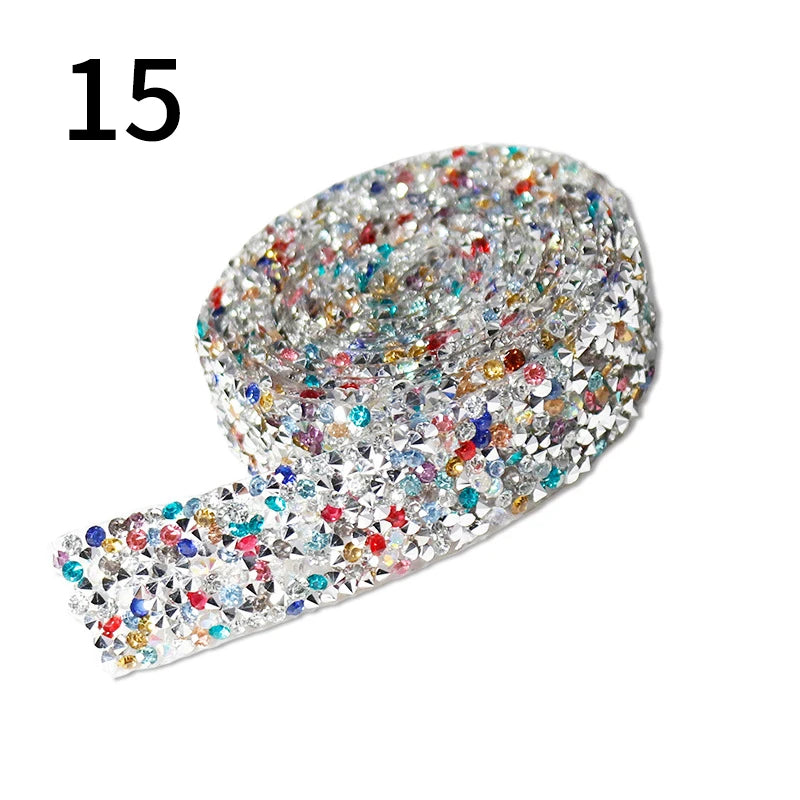 Rhinestone hot fix ribbon