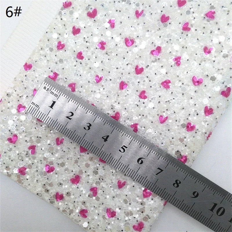 Leather fabric in pattern Pink