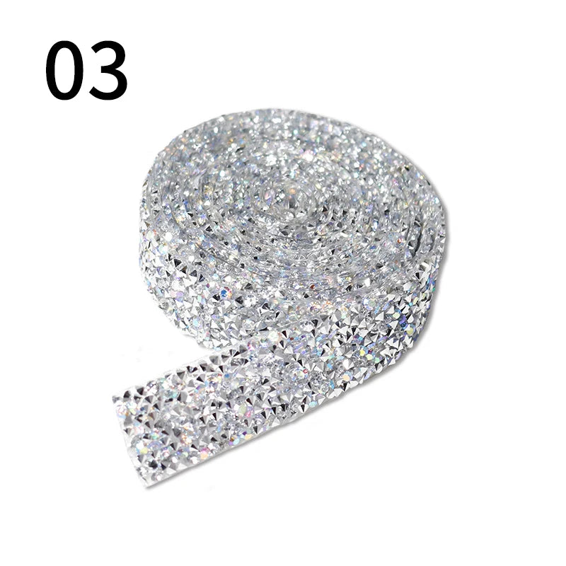 Rhinestone hot fix ribbon