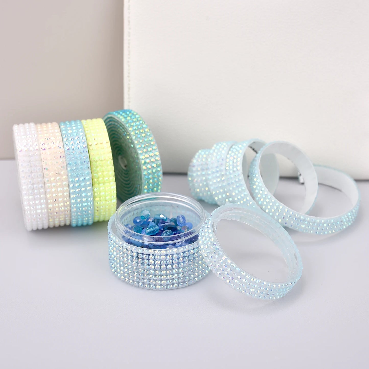 Rhinestone tape pastel colors