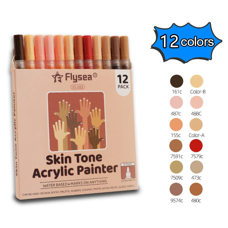 12 pack ceramic pencils skin color