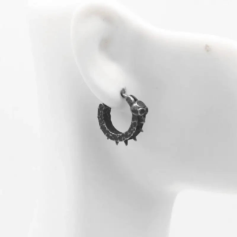 Gothic svart döskalle örhängen