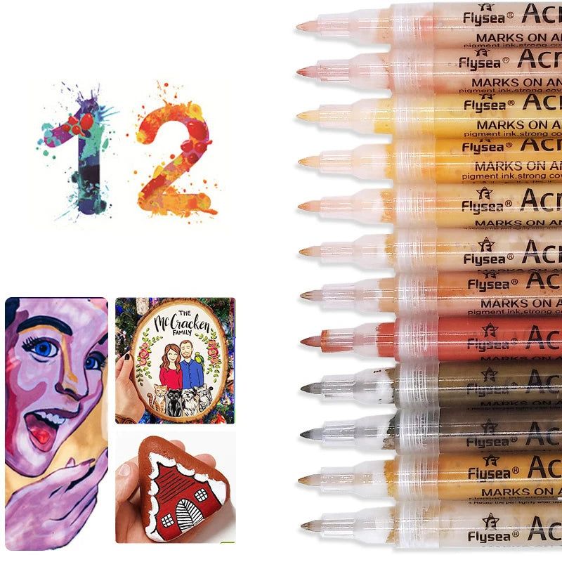 12 pack ceramic pencils skin color