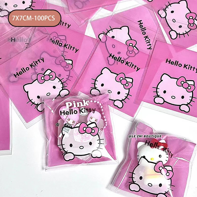 100-pack Hello Kitty cellofan påsar