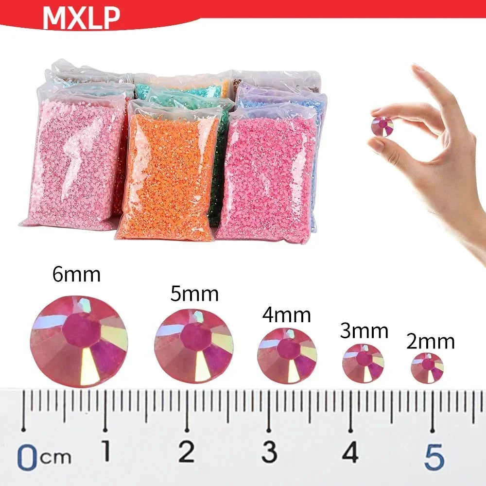 Strass stenar Resin olika Röd Rosa Nyanser