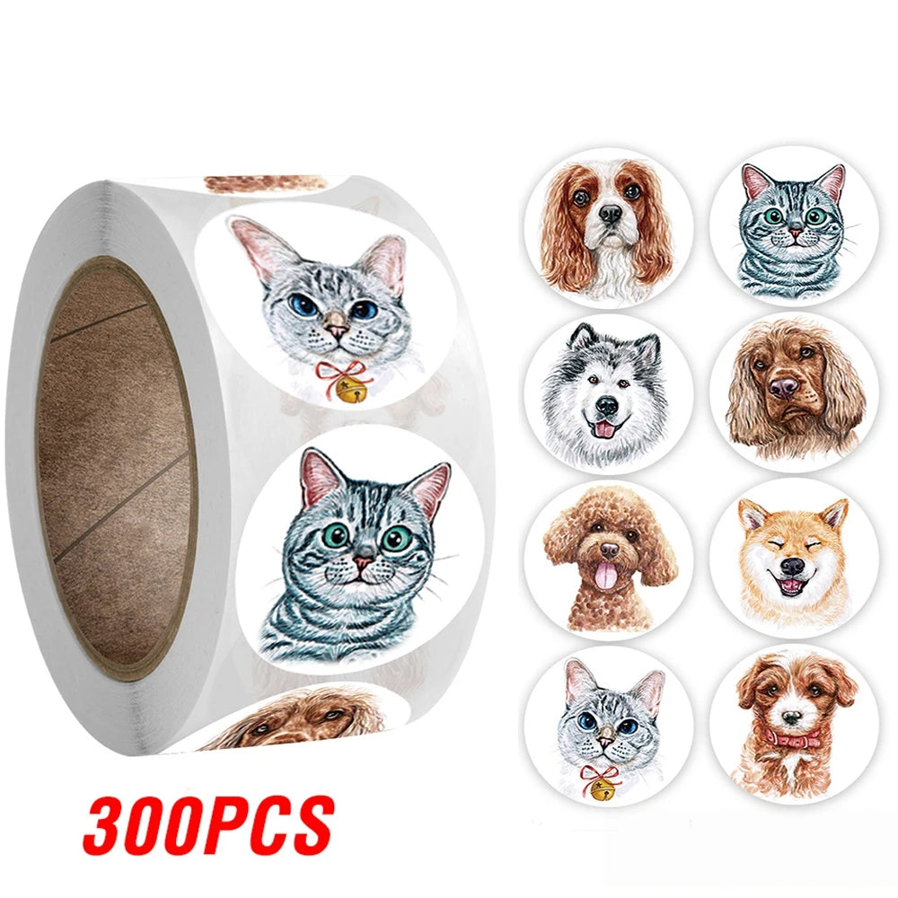 Klistermärken med katt och hund