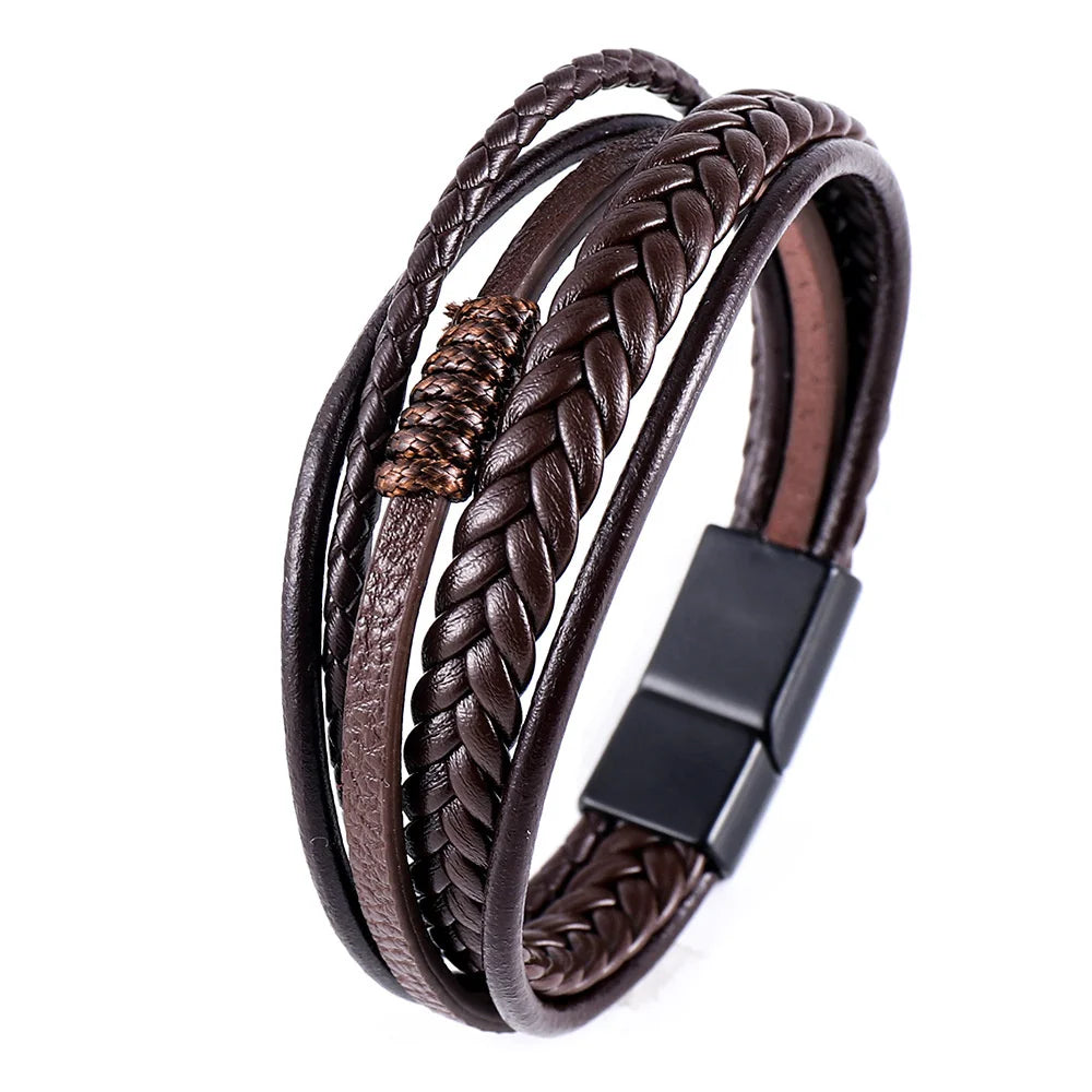 Trendigt läder armband