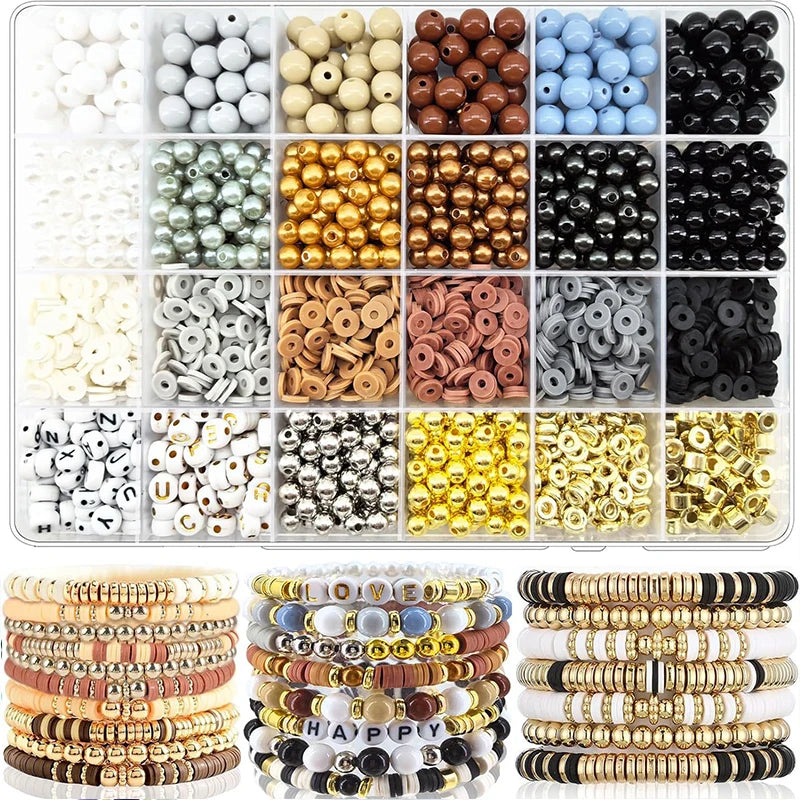 Large Bead Boxes mixed acrylic heishi plastic beads