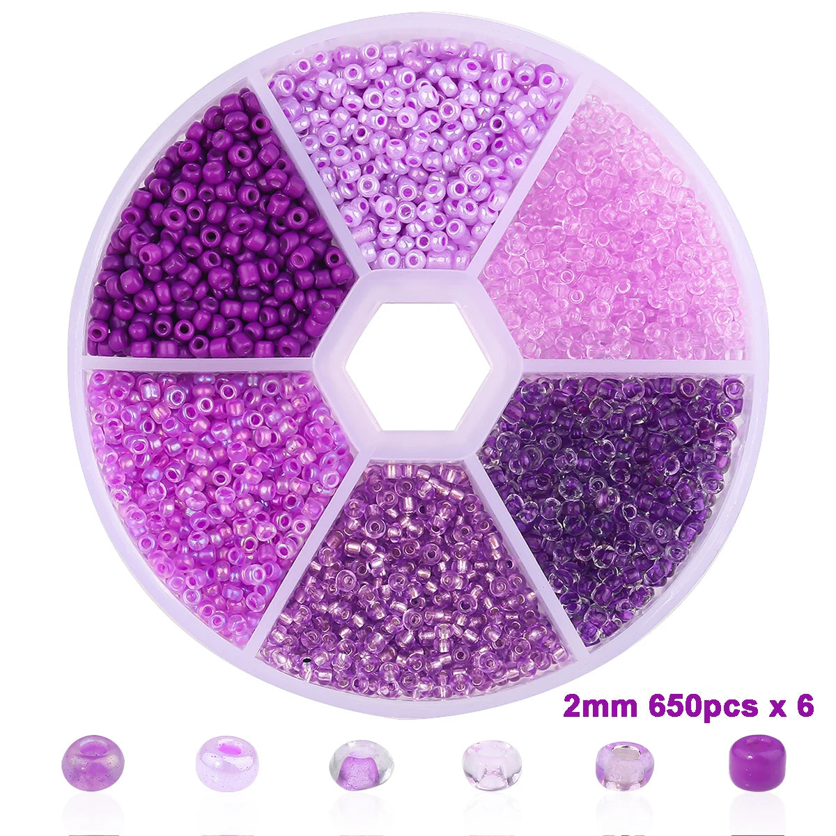 Bead box with seed beads 2mm