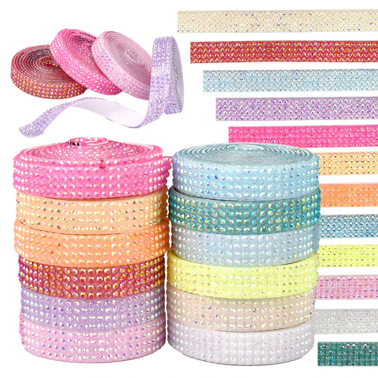 Rhinestone tape pastel colors