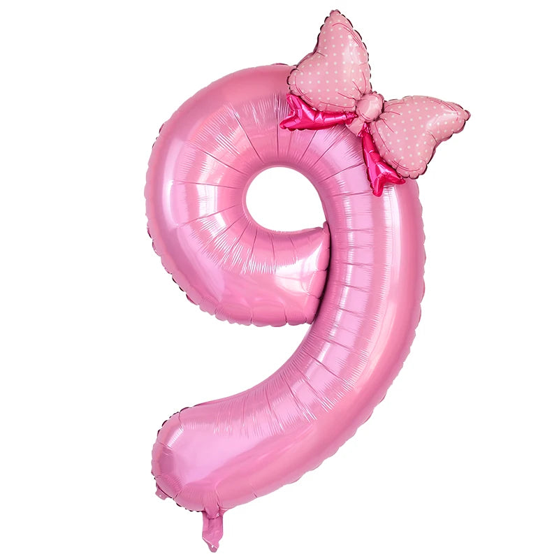 Stora ballonger Rosa med sifffror