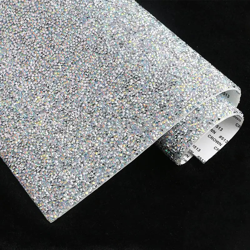 24x20cm sheet of rhinestone tape with triangular rhinestones