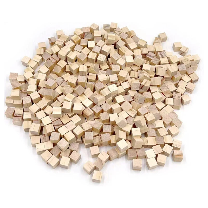 50 small wooden cubes