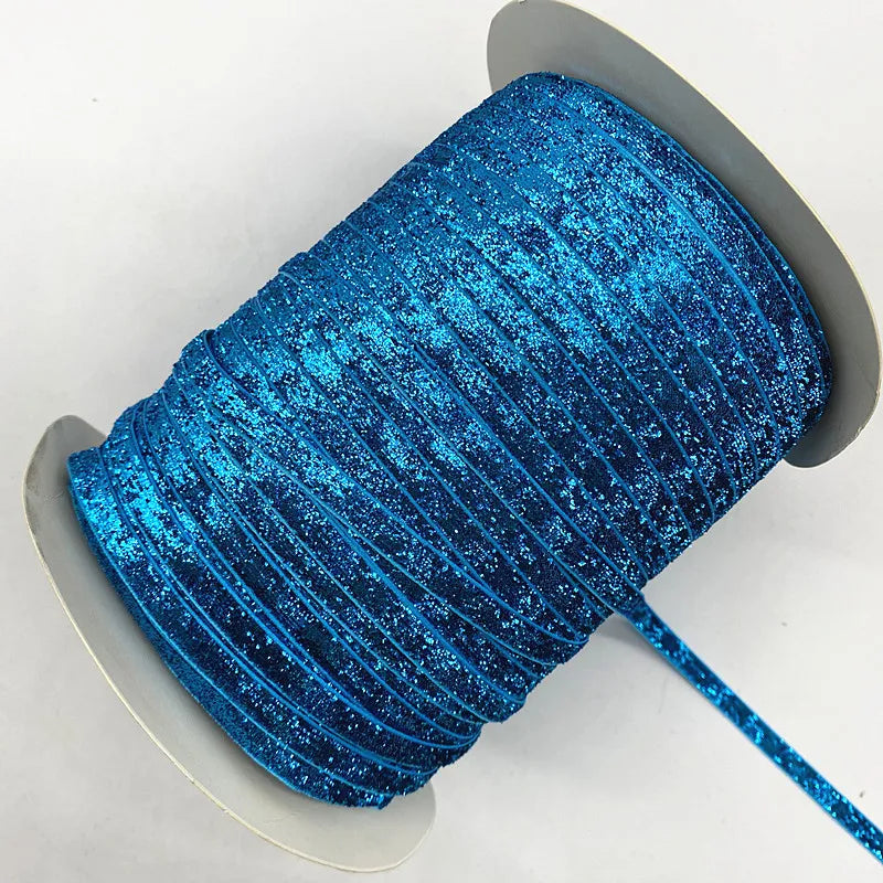Glittrande sammets band 6mm