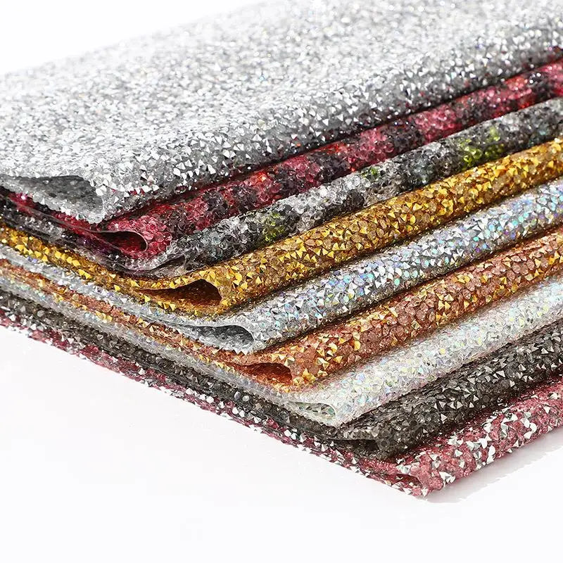 24x20cm sheet of rhinestone tape with triangular rhinestones