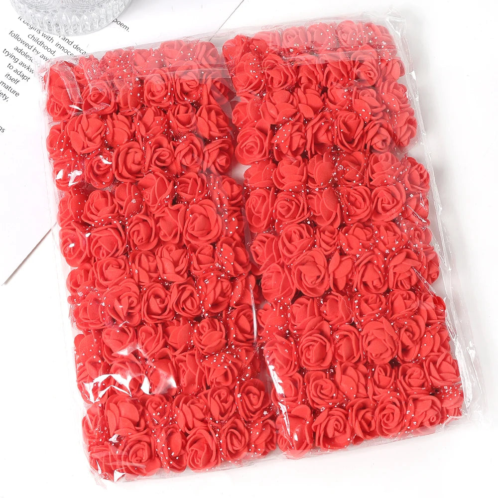 Mini foam roses 16pcs different color choices