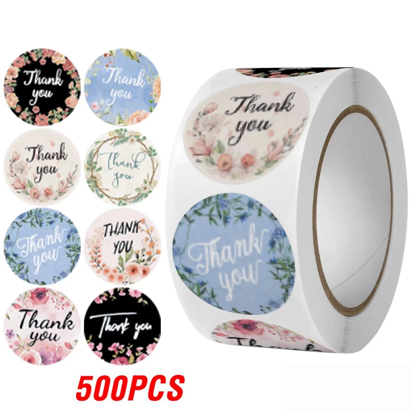 Klistermärken" thank you" rulle