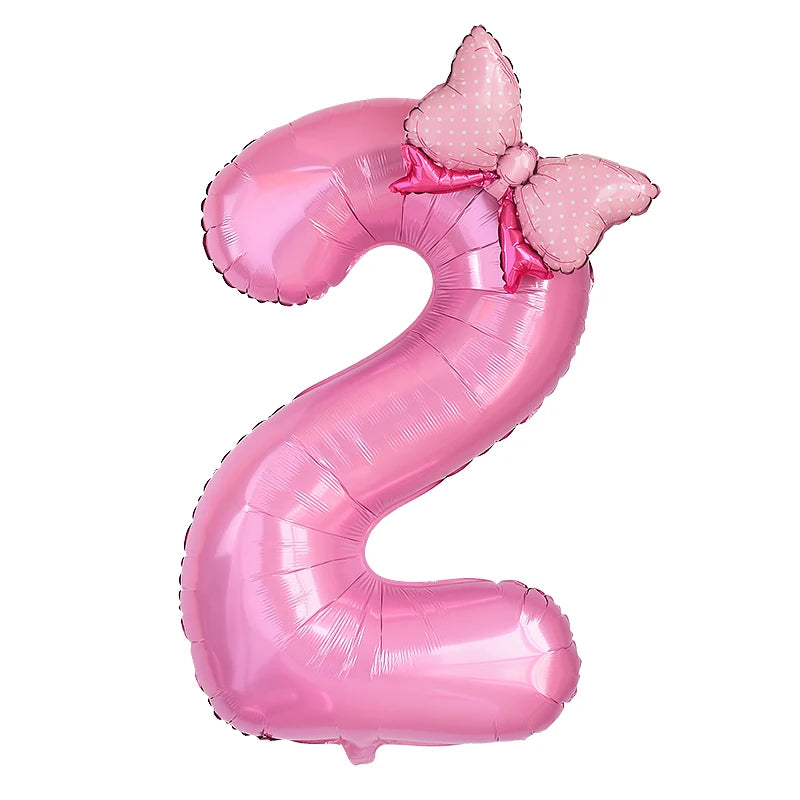 Stora ballonger Rosa med sifffror