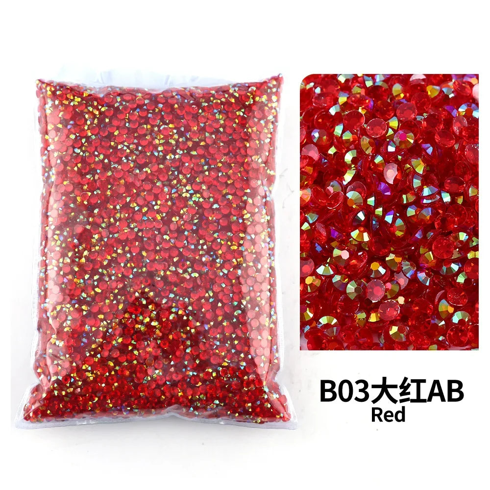 Strass stenar Resin olika Röd Rosa Nyanser