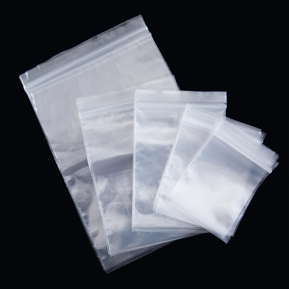 50pcs zip lock bags different sizes