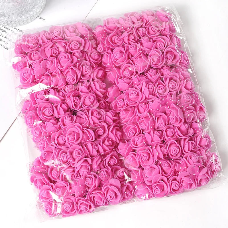 Mini foam roses 16pcs different color choices