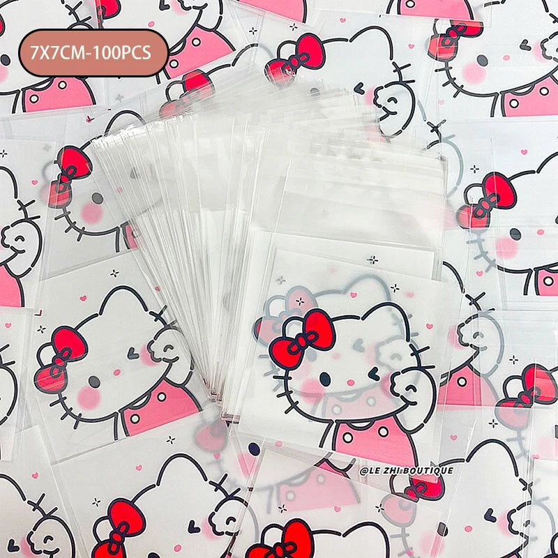 100-pack Hello Kitty cellofan påsar