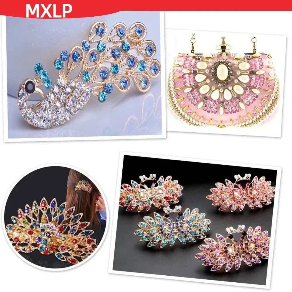 Strass stenar Resin olika Röd Rosa Nyanser