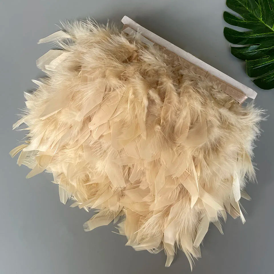 Fluffy kalkon fjädrar 10M