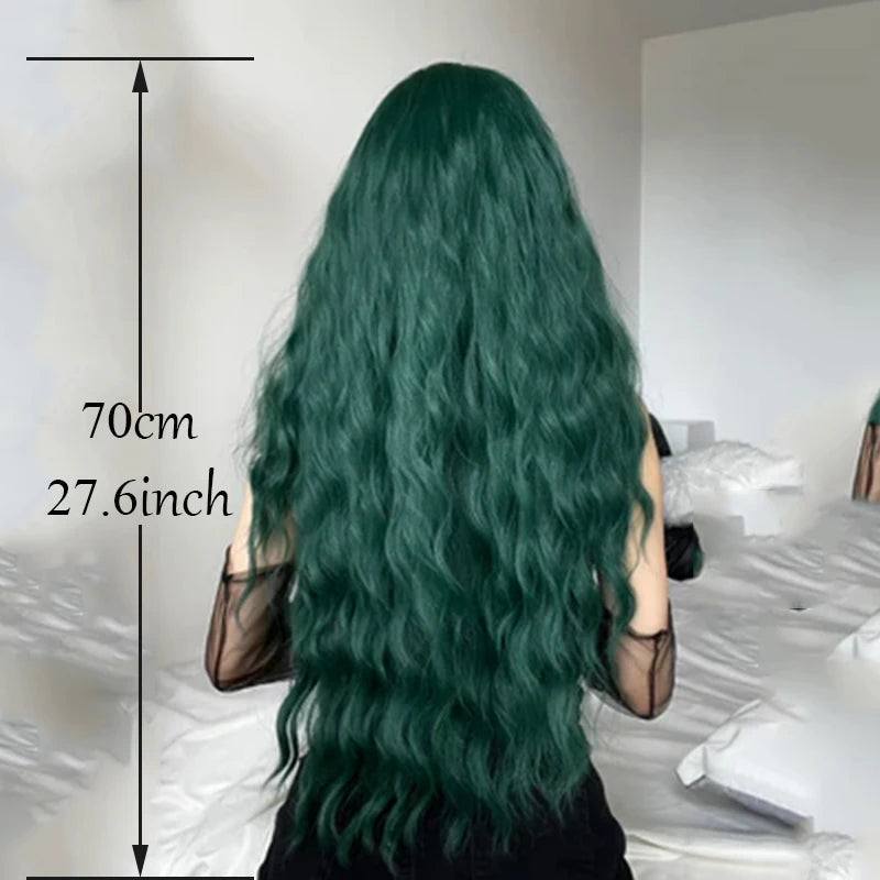 Wig with long wavy hair in 24 different color choices