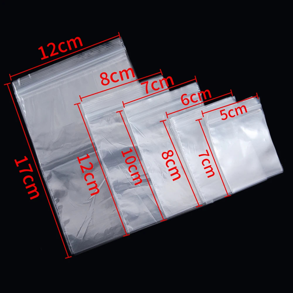 50pcs zip lock bags different sizes