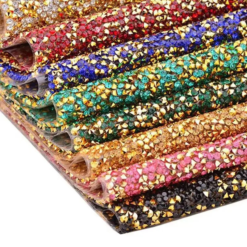 24x20cm sheet of rhinestone tape with triangular rhinestones
