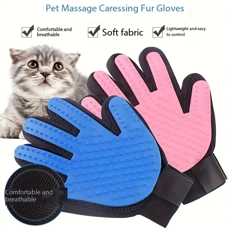 Glove brushing fur