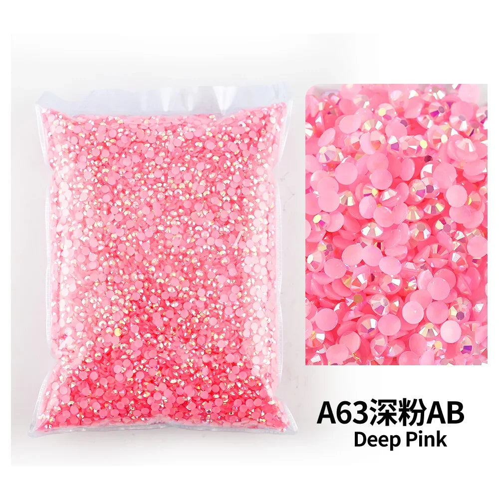 Strass stenar Resin olika Röd Rosa Nyanser