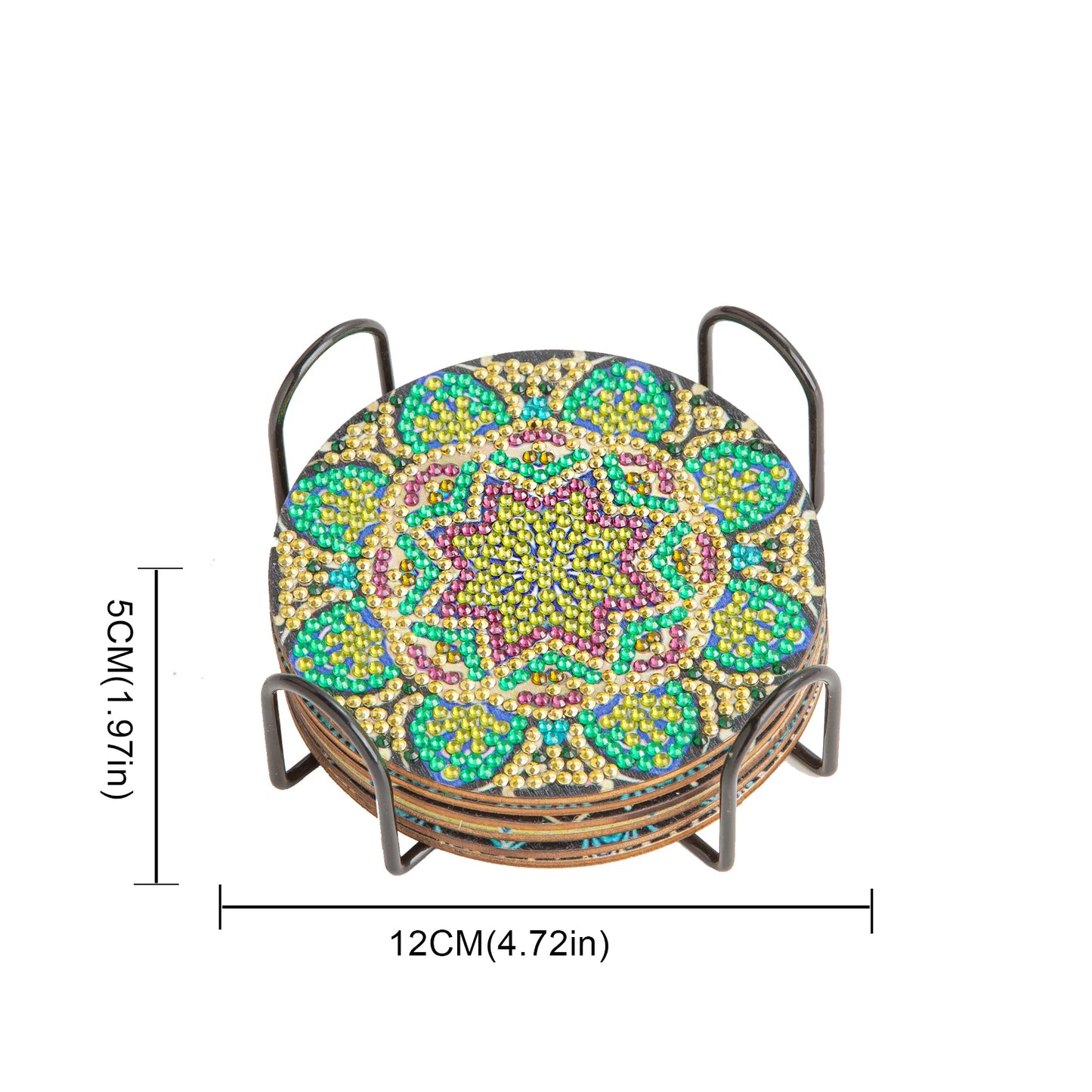 Diamant målning glas underlägg Mandala mönster