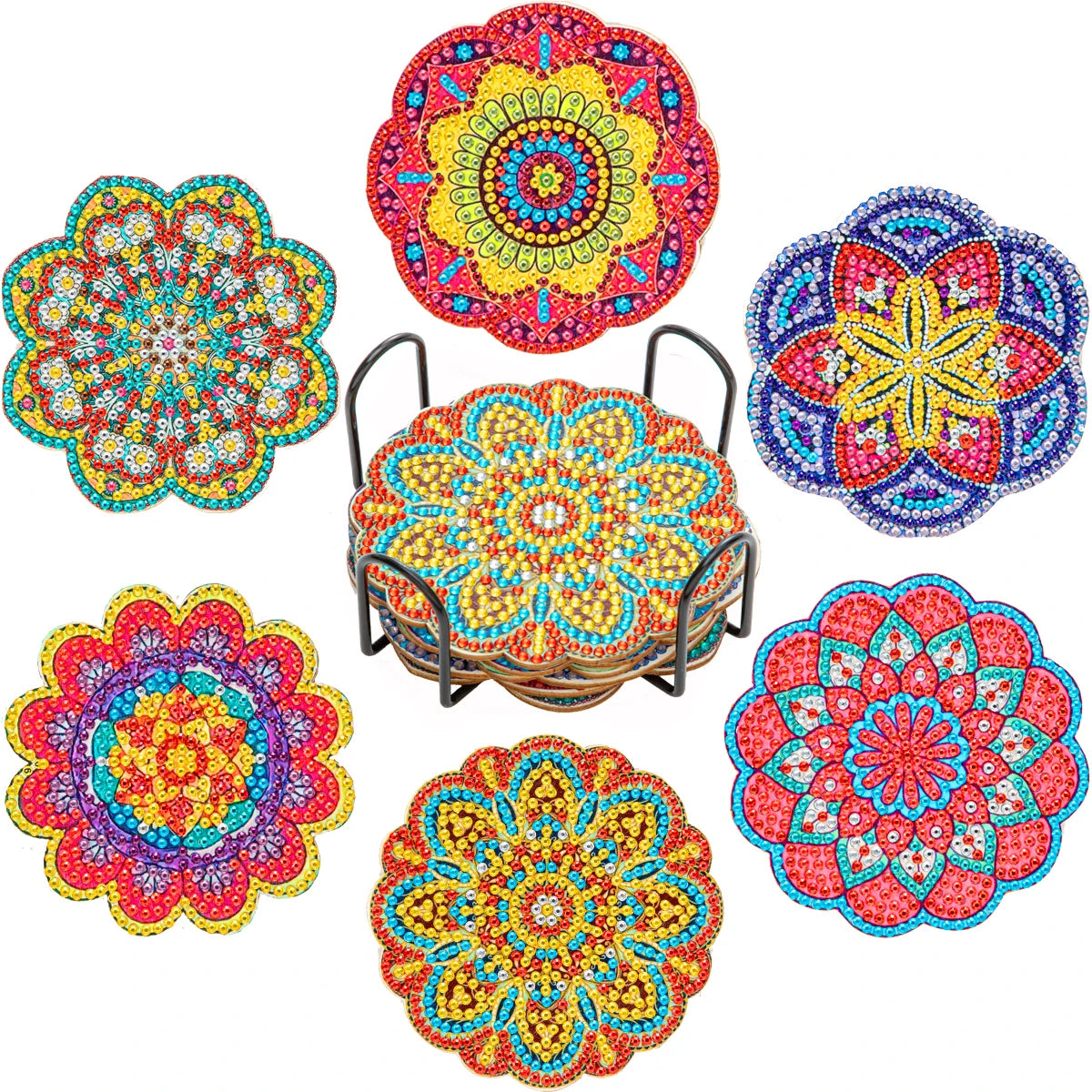 Diamant målning glas underlägg Mandala mönster