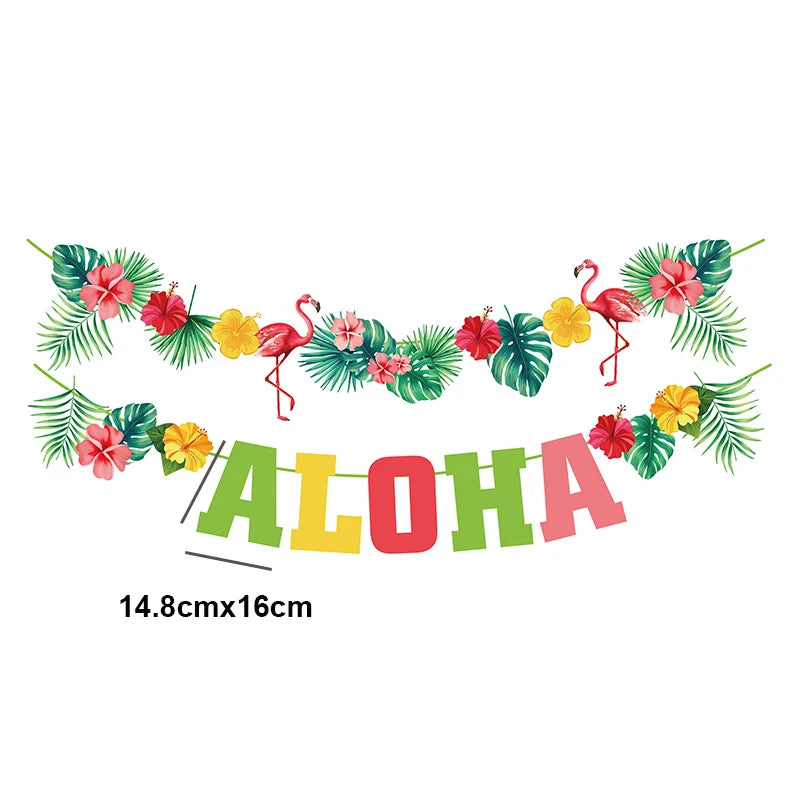Party dekoration i Hawaii tema