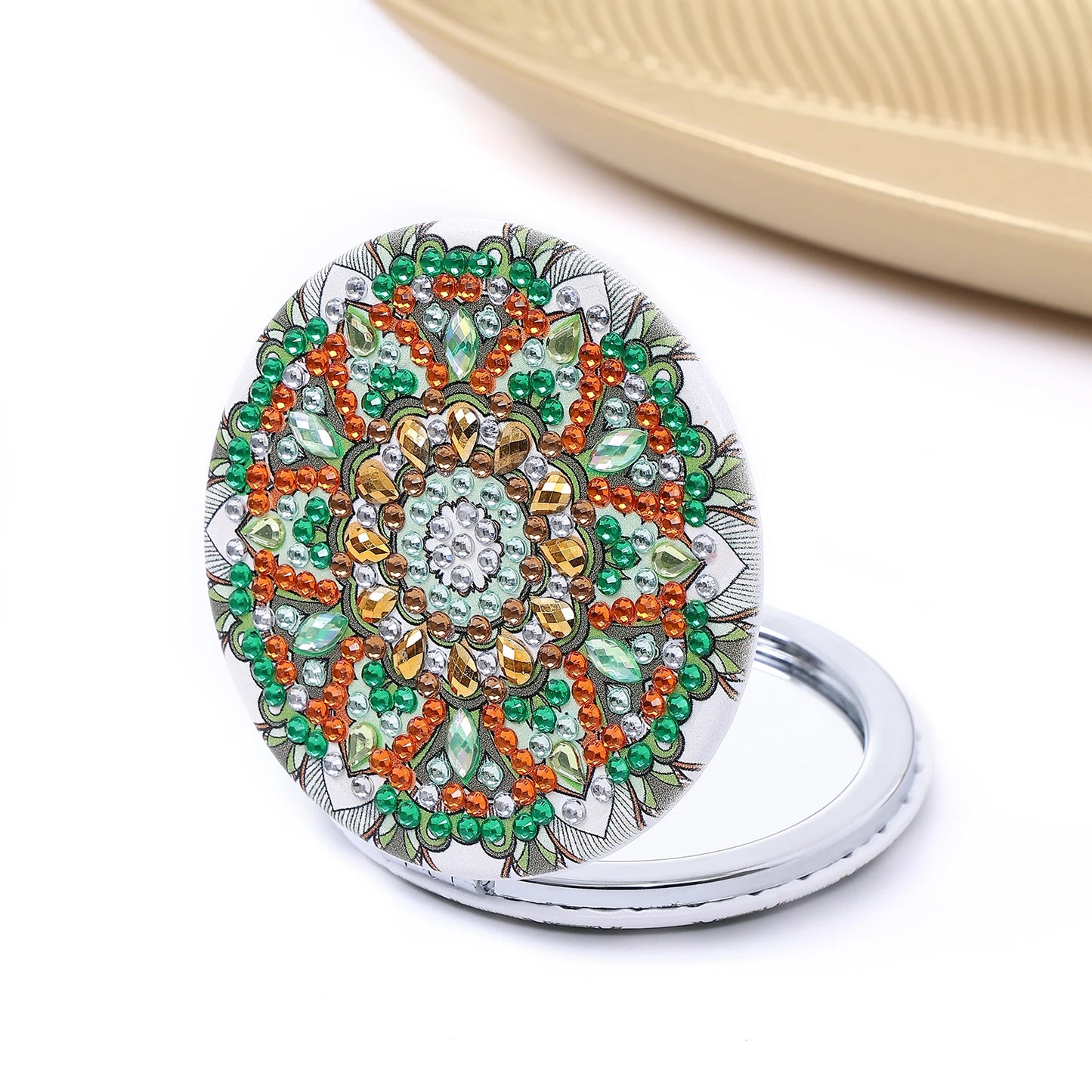 Diamantmålning spegel fodral
