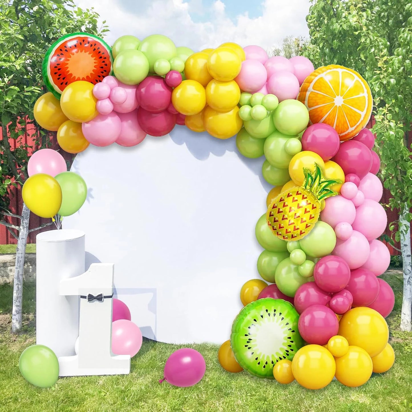 Ballong paket med frukt tema
