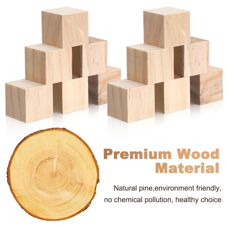 50 small wooden cubes