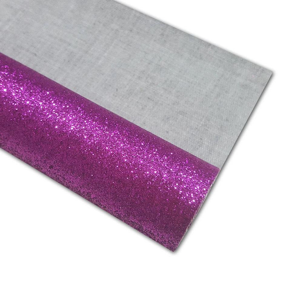 Leather fabric with glitter in different colors