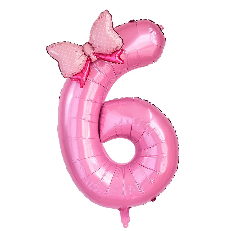 Stora ballonger Rosa med sifffror