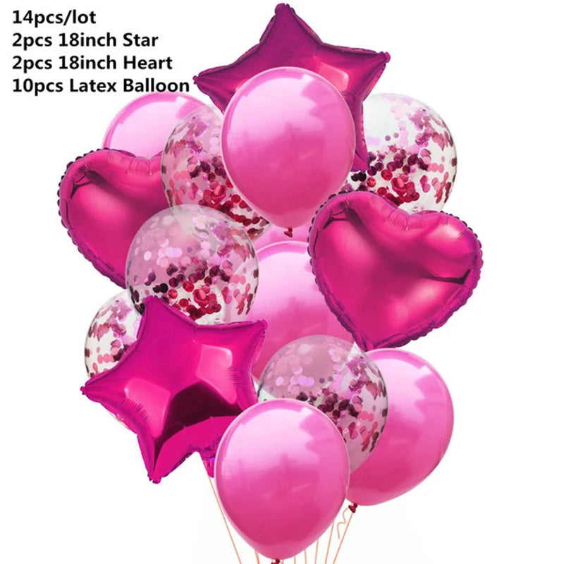 Ballong kit 14-pack metallic och paljett ballong