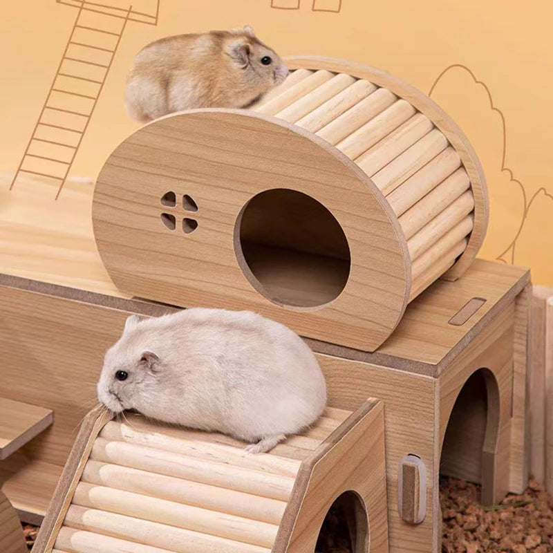 Trä hus för hamster