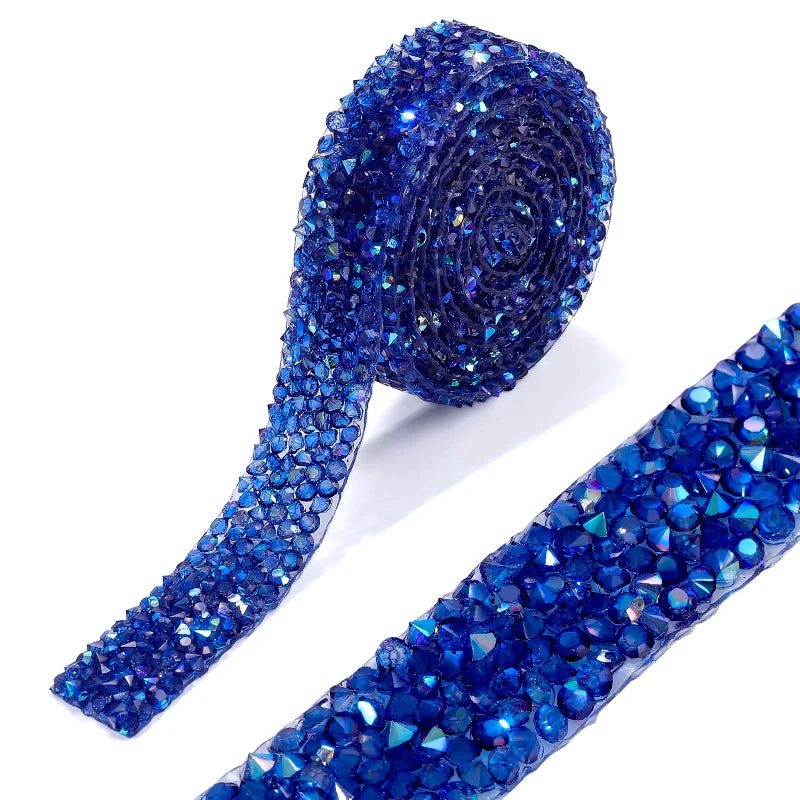 Rhinestone ribbon Hot fix