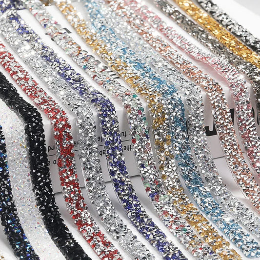 Rhinestone hot fix ribbon