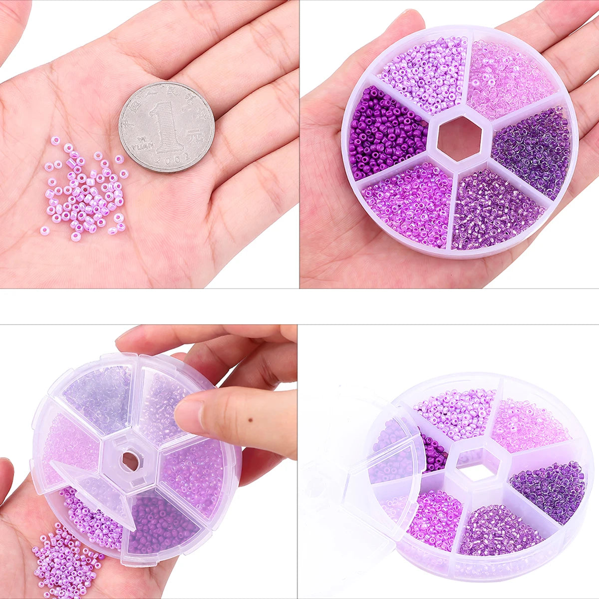 Bead box with seed beads 2mm