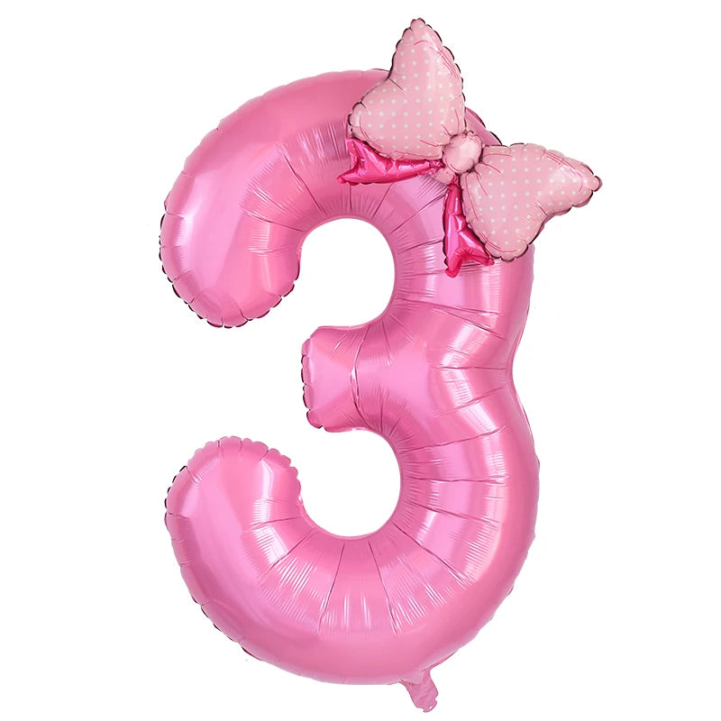 Stora ballonger Rosa med sifffror