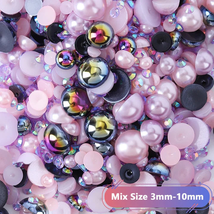 30g halv runda mixade pärlor