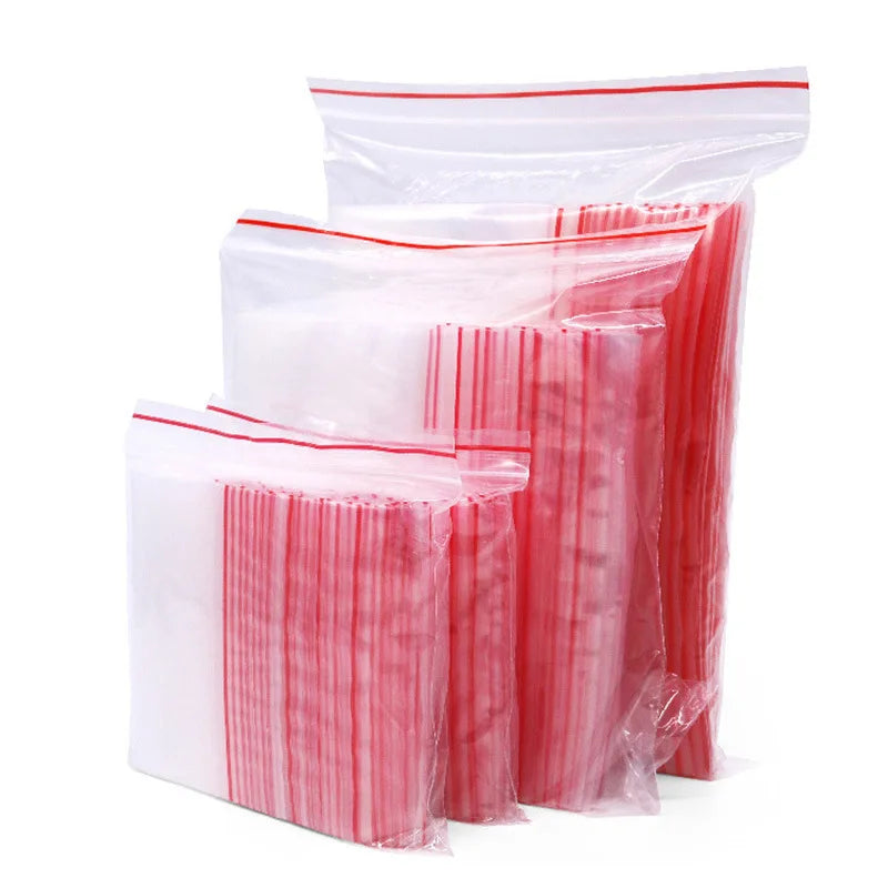 200 zip lock bags in various sizes